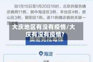 大庆地区有没有疫情/大庆有没有疫情?