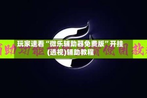 玩家速看“微乐辅助器免费版”开挂(透视)辅助教程