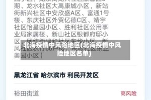 北海疫情中风险地区(北海疫情中风险地区名单)