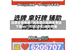 玩家必看教程“微乐四川麻将免费挂下载ios”开挂(透视)辅助教程