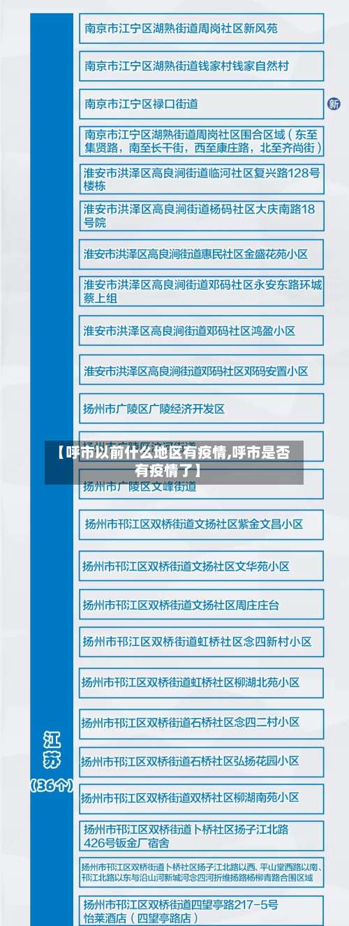 【呼市以前什么地区有疫情,呼市是否有疫情了】-第1张图片