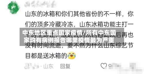 中东地区重点国家疫情/所有中东国家均有病例报告哪里疫情最为严重-第1张图片