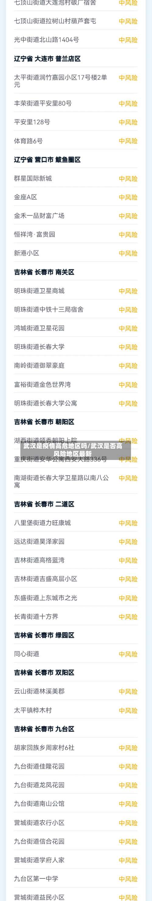 武汉是疫情高危地区吗/武汉是否高风险地区最新-第2张图片