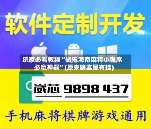 玩家必看教程“微乐海南麻将小程序必赢神器	”(原来确实是有挂)-第1张图片