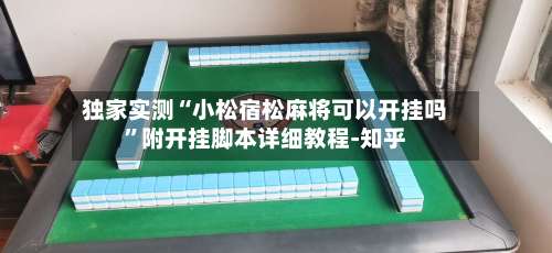 独家实测“小松宿松麻将可以开挂吗”附开挂脚本详细教程-知乎-第2张图片
