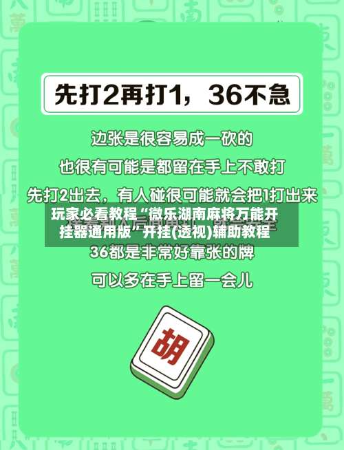 玩家必看教程“微乐湖南麻将万能开挂器通用版	”开挂(透视)辅助教程-第1张图片