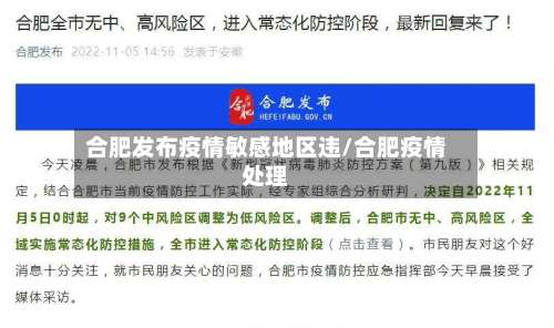 合肥发布疫情敏感地区违/合肥疫情处理-第1张图片