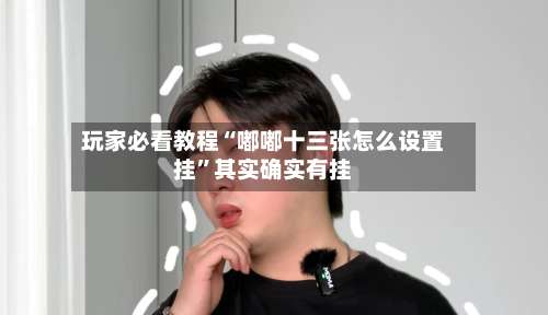 玩家必看教程“嘟嘟十三张怎么设置挂”其实确实有挂-第2张图片