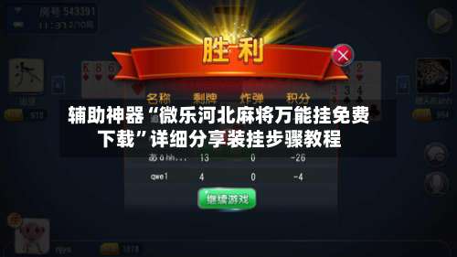 辅助神器“微乐河北麻将万能挂免费下载	”详细分享装挂步骤教程-第2张图片