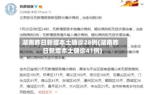 湖南昨日新增本土确诊28例(湖南昨日新增本土确诊41例)-第2张图片