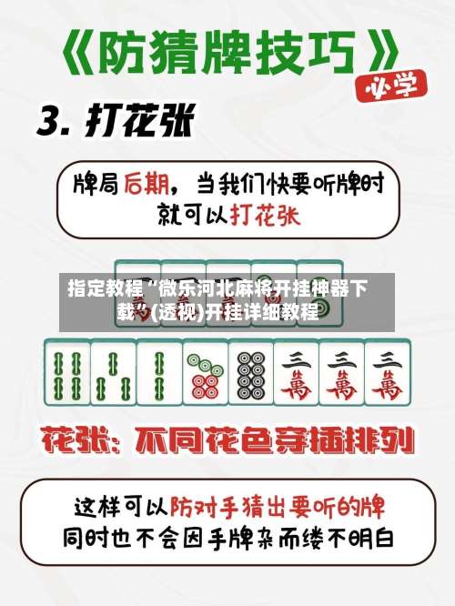 指定教程“微乐河北麻将开挂神器下载”(透视)开挂详细教程-第1张图片