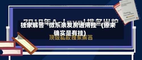 独家解答“微乐亲友房通用挂”(原来确实是有挂)-第3张图片