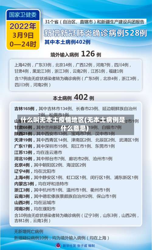 什么叫无本土疫情地区(无本土病例是什么意思)-第1张图片