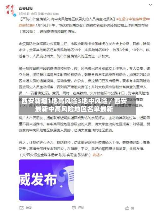 西安新增1地高风险3地中风险／西安最新中高风险地区名单最新-第2张图片