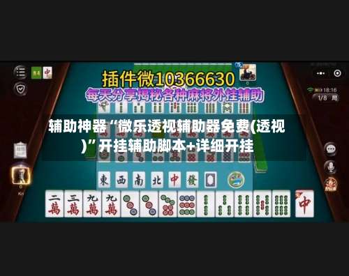 辅助神器“微乐透视辅助器免费(透视)”开挂辅助脚本+详细开挂-第1张图片