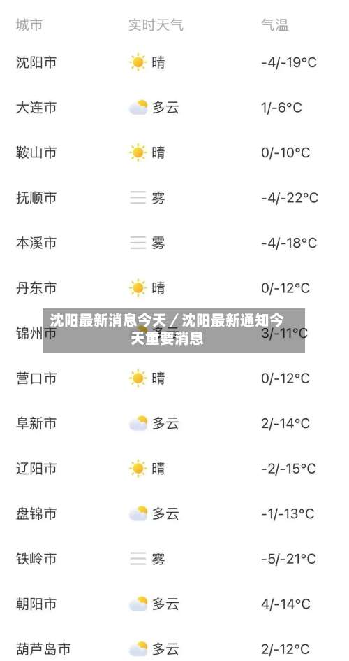 沈阳最新消息今天／沈阳最新通知今天重要消息-第3张图片