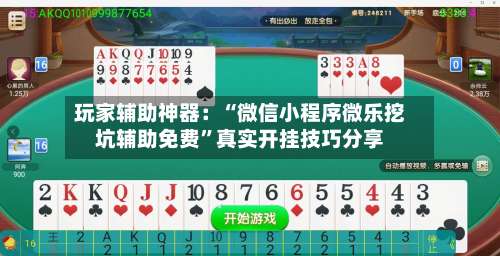 玩家辅助神器：“微信小程序微乐挖坑辅助免费	”真实开挂技巧分享-第1张图片