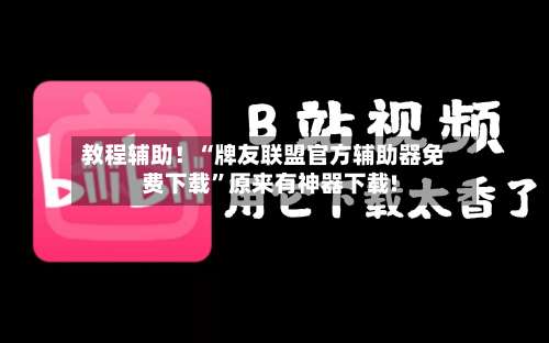 教程辅助！“牌友联盟官方辅助器免费下载”原来有神器下载!-第2张图片