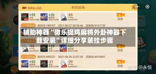 辅助神器“微乐捉鸡麻将外卦神器下载安装	”详细分享装挂步骤-第1张图片