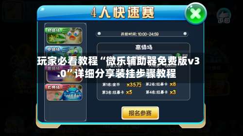 玩家必看教程“微乐辅助器免费版v3.0	”详细分享装挂步骤教程-第1张图片