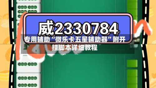 专用辅助“微乐卡五星辅助器”附开挂脚本详细教程-第2张图片
