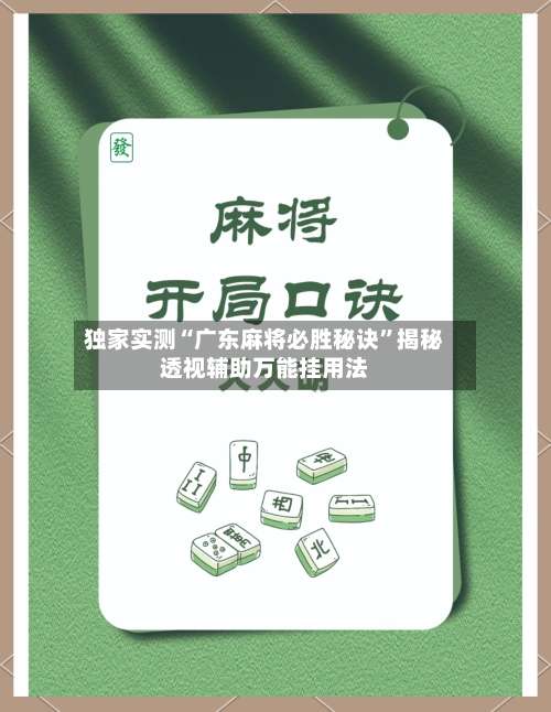 独家实测“广东麻将必胜秘诀”揭秘透视辅助万能挂用法-第2张图片