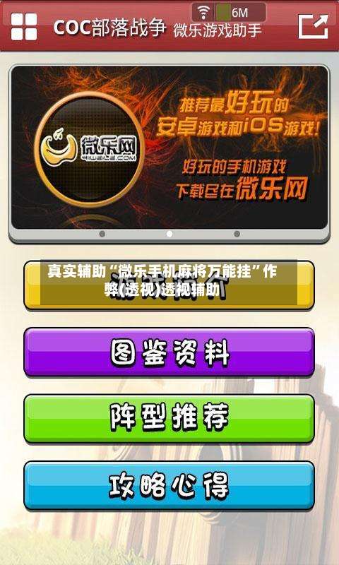 真实辅助“微乐手机麻将万能挂”作弊(透视)透视辅助-第1张图片