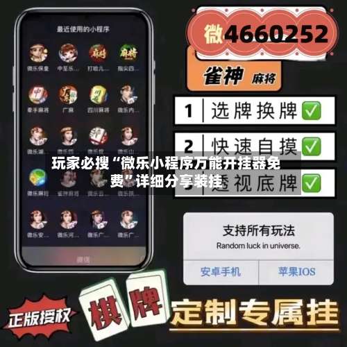 玩家必搜“微乐小程序万能开挂器免费	”详细分享装挂-第3张图片