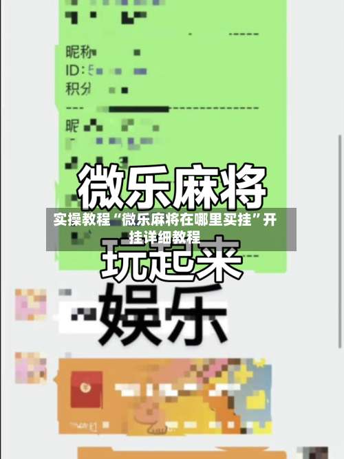 实操教程“微乐麻将在哪里买挂	”开挂详细教程-第1张图片