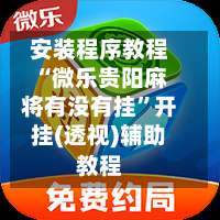 安装程序教程“微乐贵阳麻将有没有挂	”开挂(透视)辅助教程-第1张图片