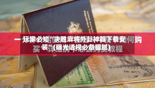 玩家必知“决胜麻将外卦神器下载安装”(曝光透视必备猫腻)-第2张图片