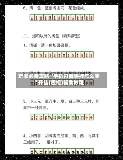 玩家必备攻略“手机打麻将挂怎么买”开挂(透视)辅助教程-第3张图片