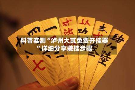 科普实测“泸州大贰免费开挂器”详细分享装挂步骤-第2张图片