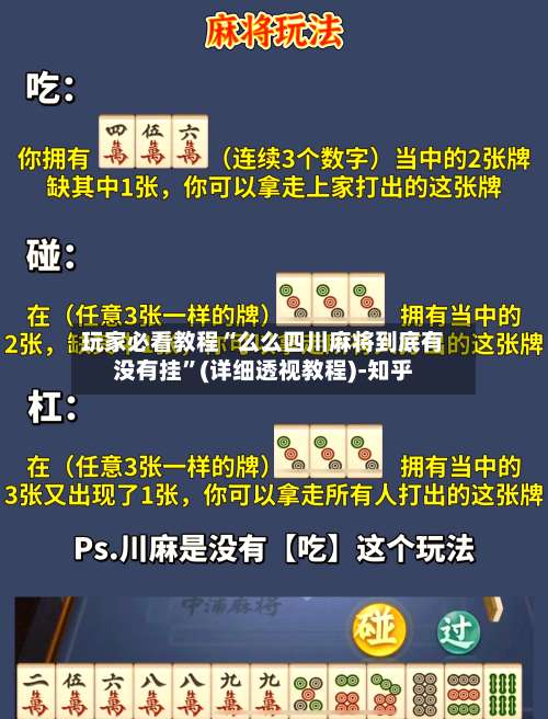 玩家必看教程“么么四川麻将到底有没有挂”(详细透视教程)-知乎-第3张图片