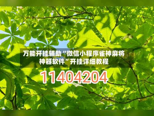 万能开挂辅助“微信小程序雀神麻将神器软件	”开挂详细教程-第1张图片