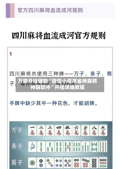 万能开挂辅助“微信小程序雀神麻将神器软件”开挂详细教程-第3张图片