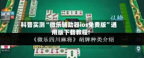 科普实测“微乐辅助器ios免费版”通用版下载教程!-第1张图片