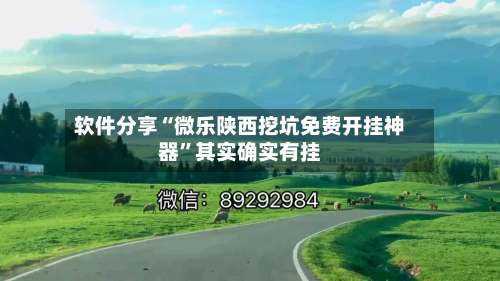 软件分享“微乐陕西挖坑免费开挂神器”其实确实有挂-第1张图片