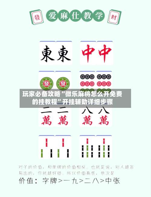 玩家必备攻略“微乐麻将怎么开免费的挂教程	”开挂辅助详细步骤-第1张图片