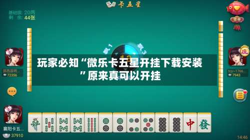 玩家必知“微乐卡五星开挂下载安装”原来真可以开挂-第1张图片