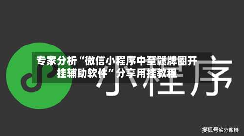 专家分析“微信小程序中至赣牌圈开挂辅助软件”分享用挂教程-第2张图片