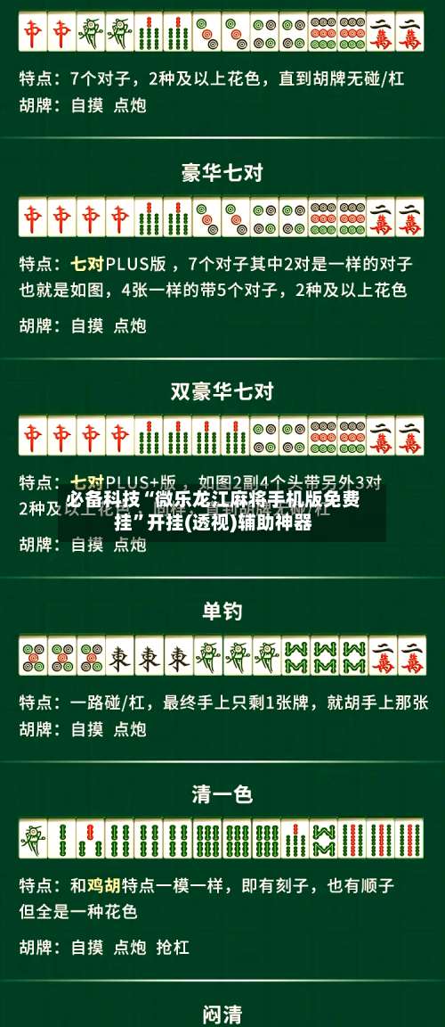 必备科技“微乐龙江麻将手机版免费挂”开挂(透视)辅助神器-第2张图片