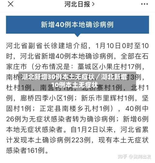 湖北新增30例本土无症状／湖北新增10例本土无症状-第3张图片