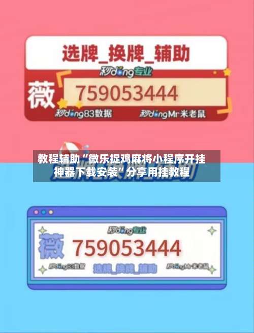 教程辅助“微乐捉鸡麻将小程序开挂神器下载安装	”分享用挂教程-第1张图片