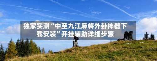 独家实测“中至九江麻将外卦神器下载安装”开挂辅助详细步骤-第2张图片