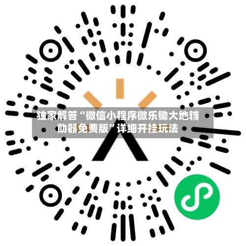 独家解答“微信小程序微乐锄大地辅助器免费版”详细开挂玩法-第3张图片