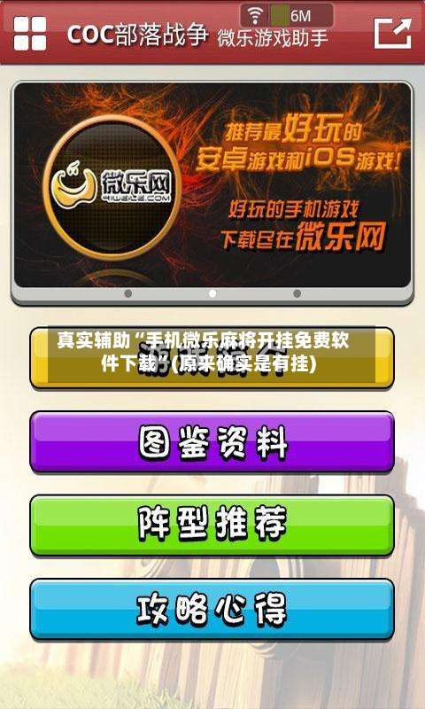 真实辅助“手机微乐麻将开挂免费软件下载”(原来确实是有挂)-第3张图片