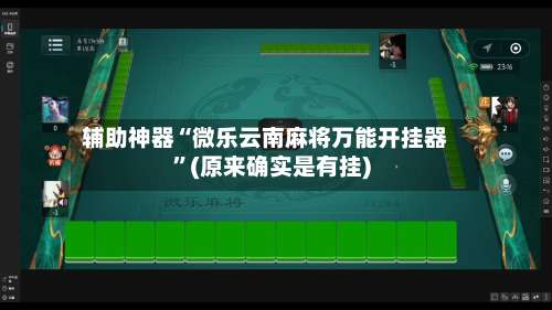 辅助神器“微乐云南麻将万能开挂器”(原来确实是有挂)-第2张图片
