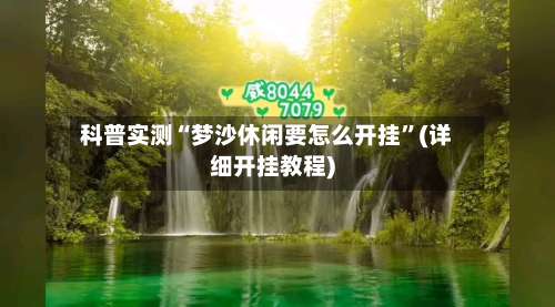 科普实测“梦沙休闲要怎么开挂	”(详细开挂教程)-第2张图片