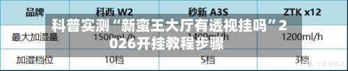 科普实测“新蛮王大厅有透视挂吗”2026开挂教程步骤-第2张图片